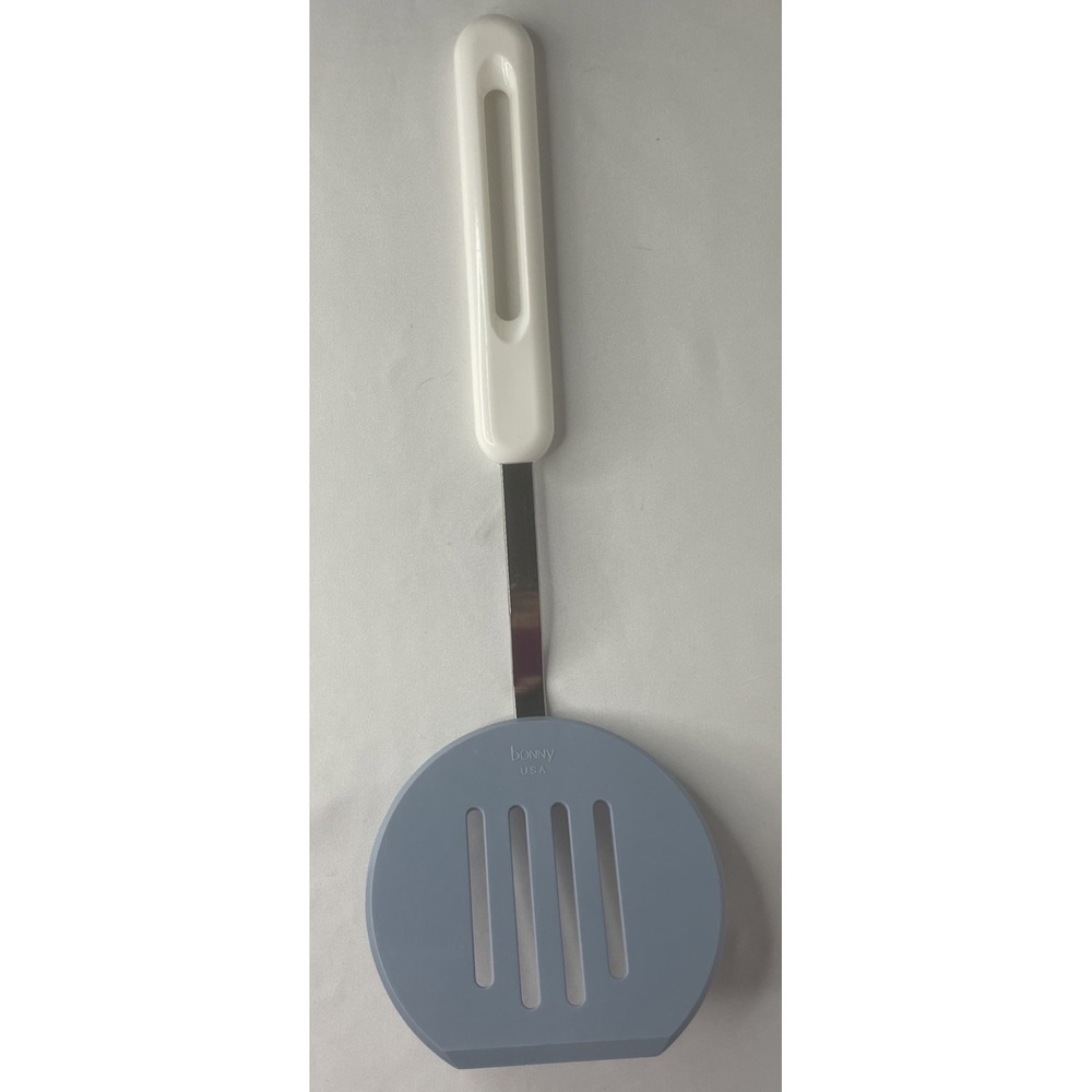 Vintage Bonny 12″ Slotted Spatula Blue Grey Nylon Turner Flipper USA Pancake